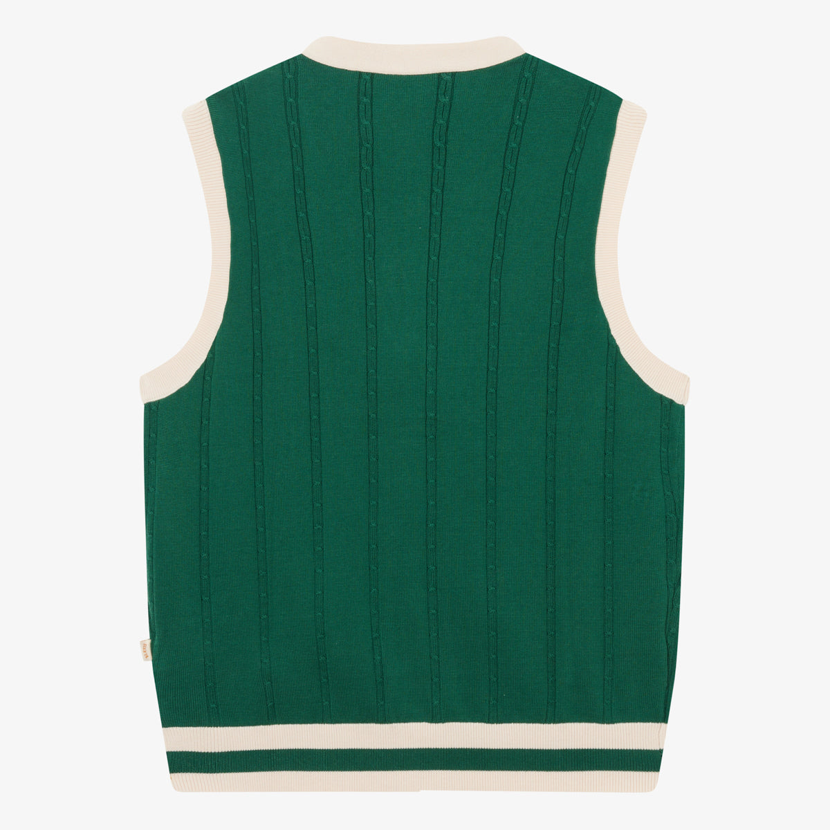 2TONE CABLE KNIT SWEATER - HUNTER GREEN