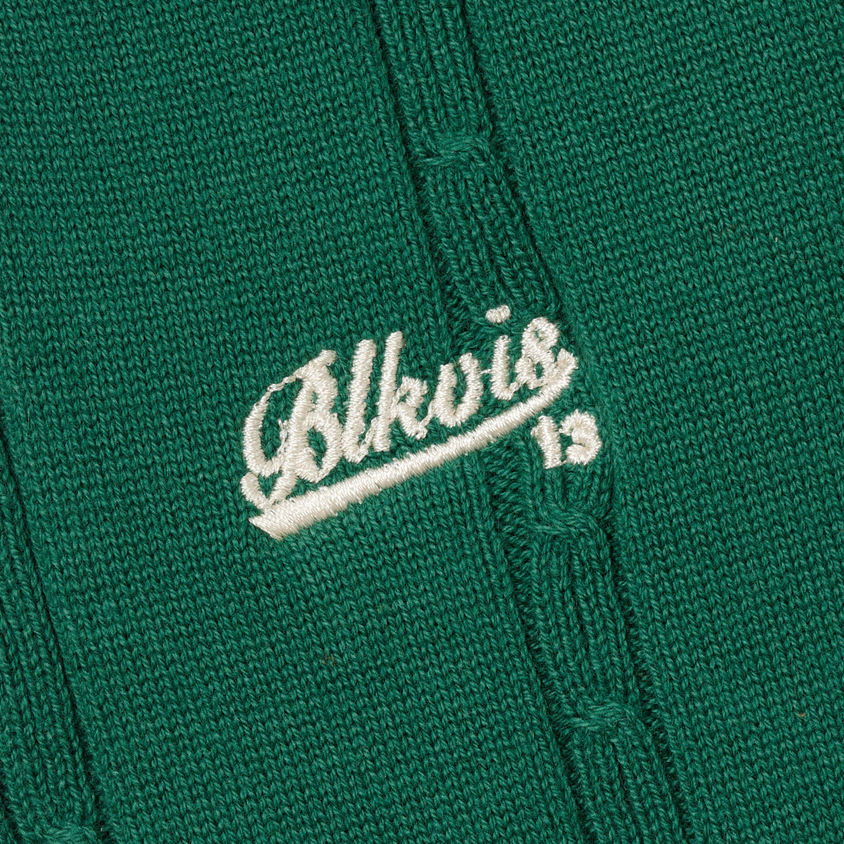 2TONE CABLE KNIT SWEATER - HUNTER GREEN