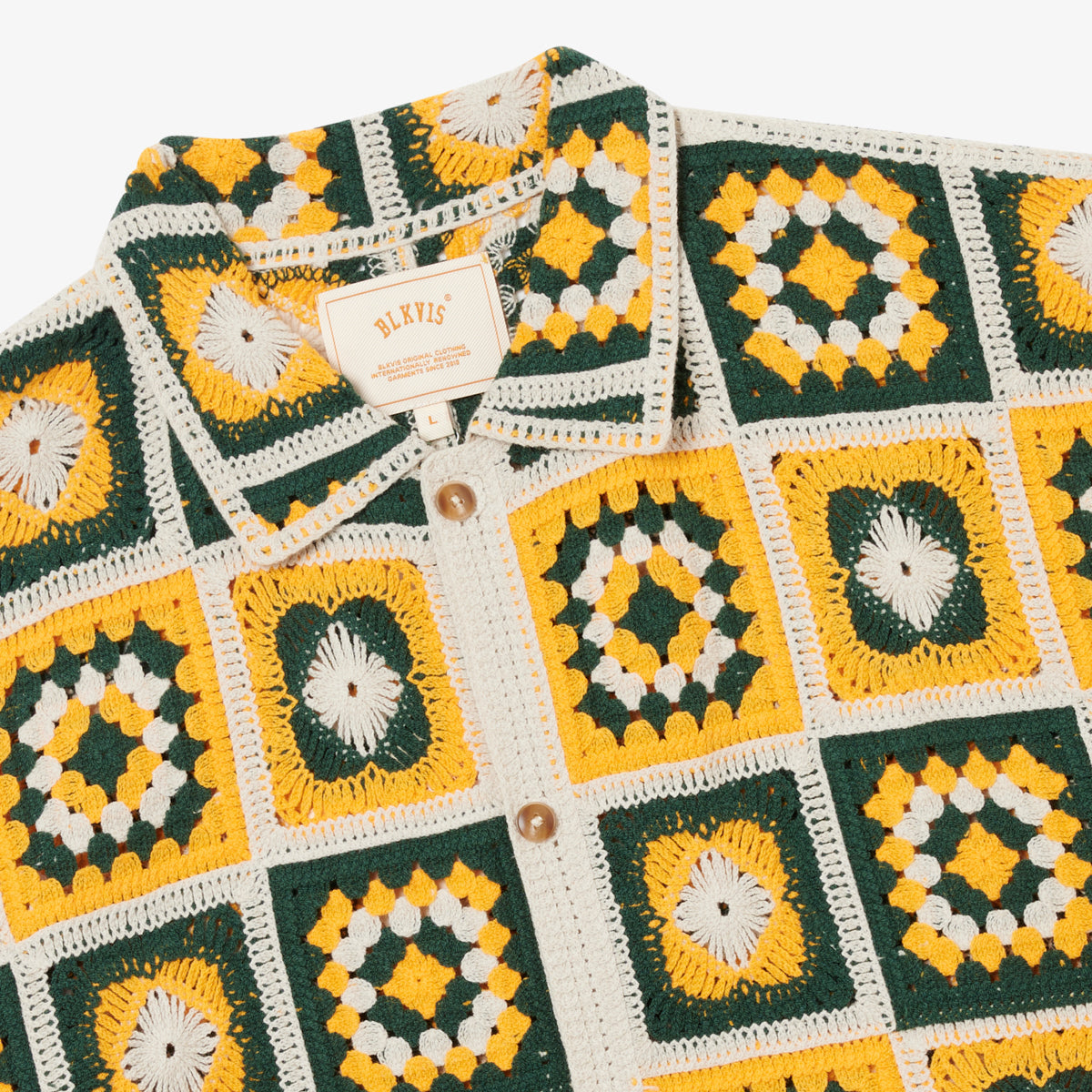 CROCHET GRANNY SHIRT - WHITECAP GRAY