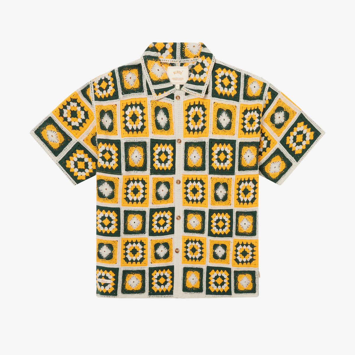 CROCHET GRANNY SHIRT - WHITECAP GRAY