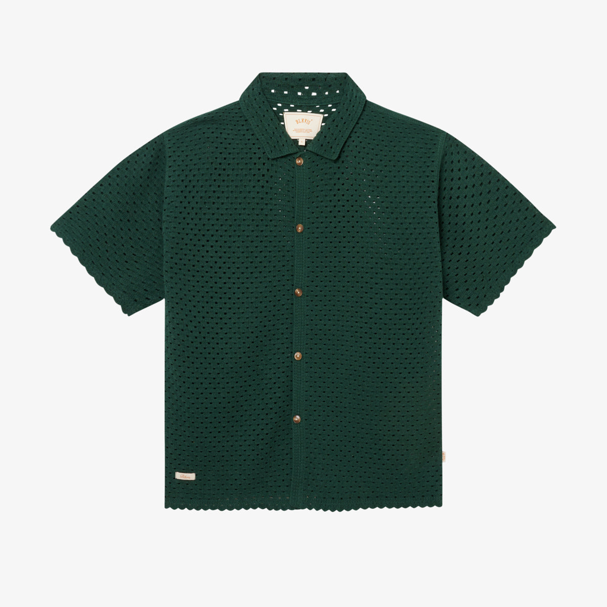CROCHET SHIRT - HUNTER GREEN