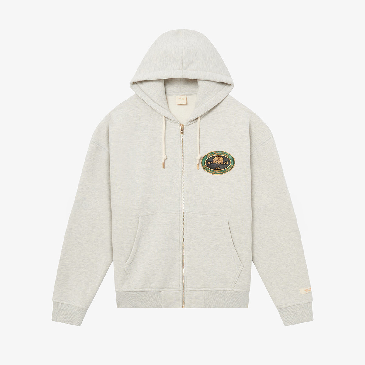 B.O.C. ZIP HOODY - HEATHER GREY