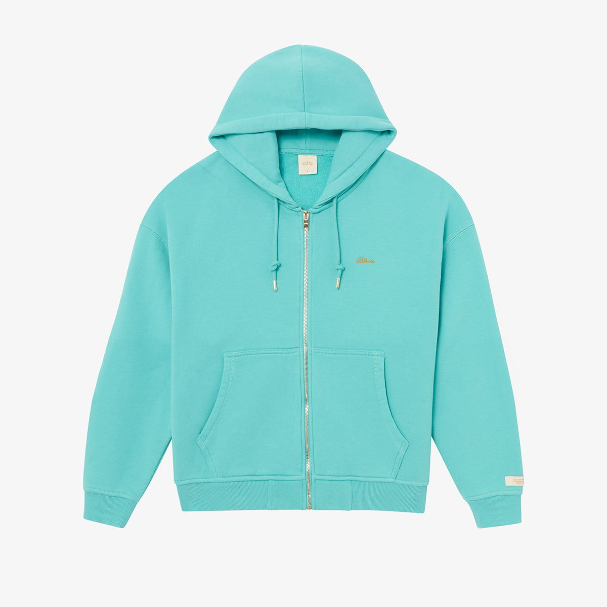 SCRIPT LOGO ZIP HOODY - BLUE TURQUOISE