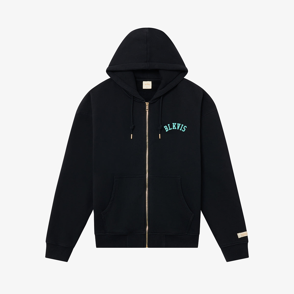 LOGO ZIP HOODY - BLACK