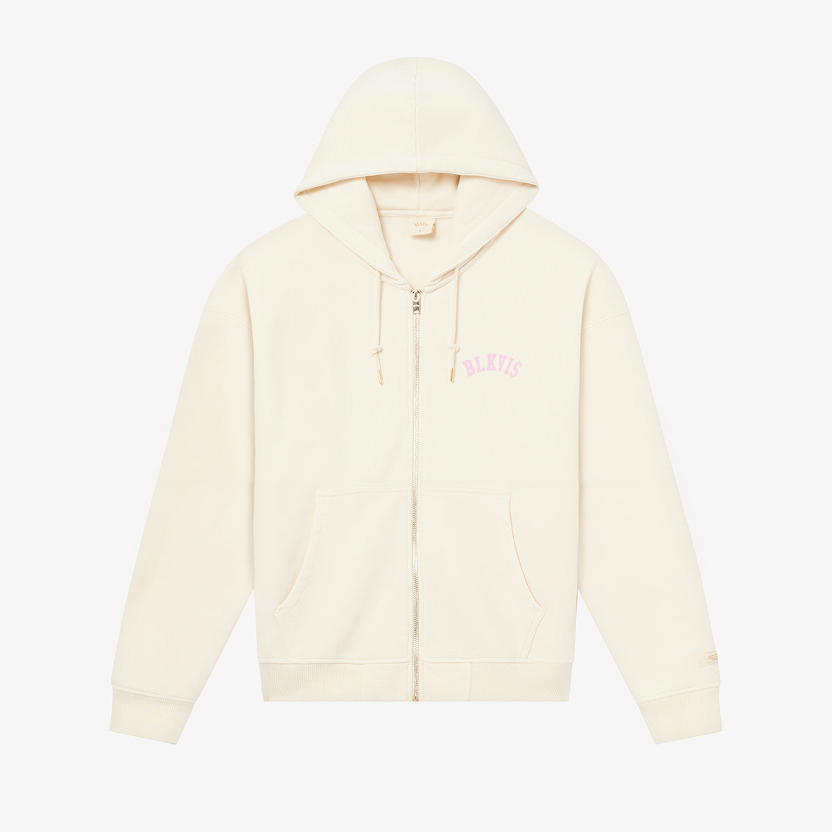 LOGO ZIP HOODY - ANTIQUE WHITE