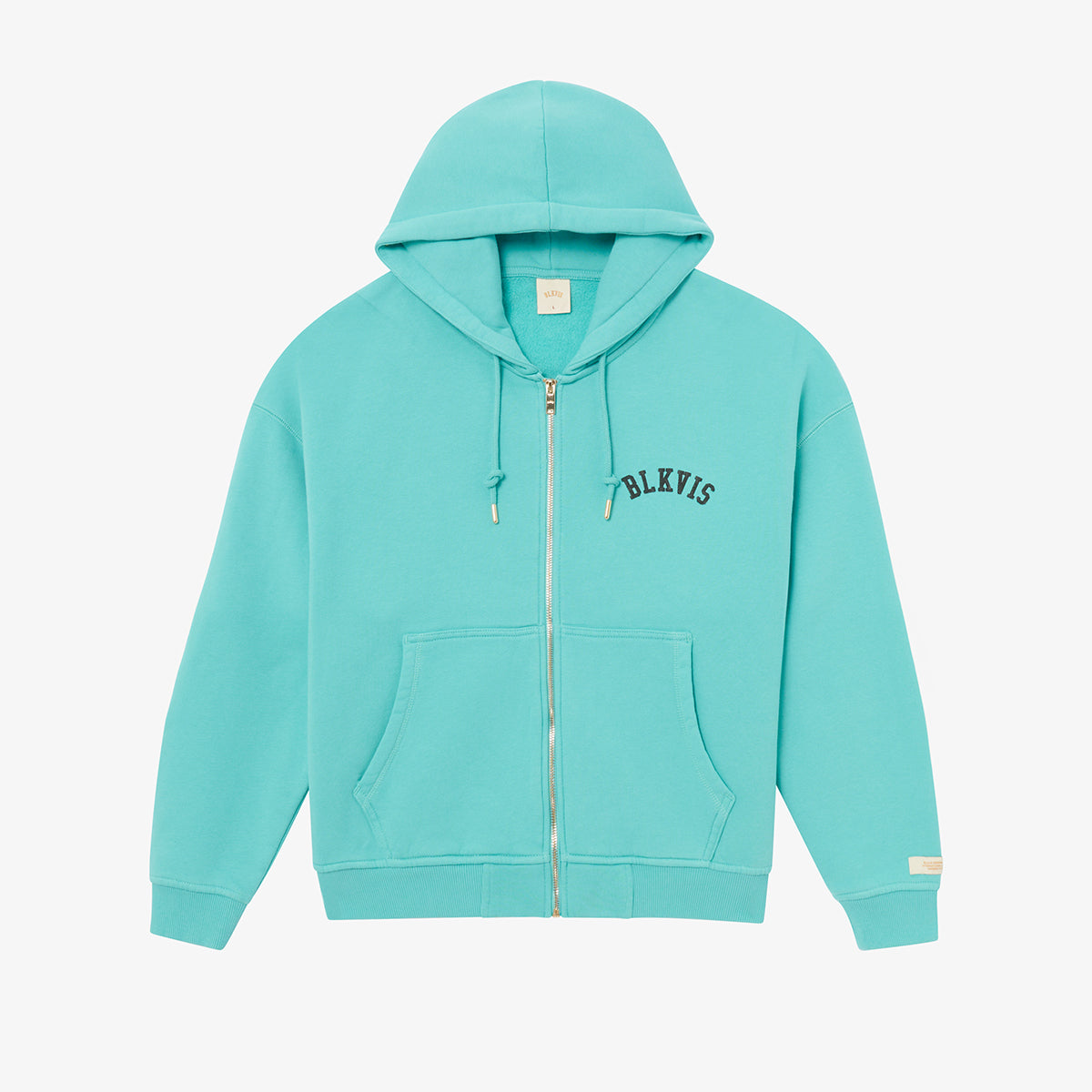 LOGO ZIP HOODY - BLUE TURQUOISE