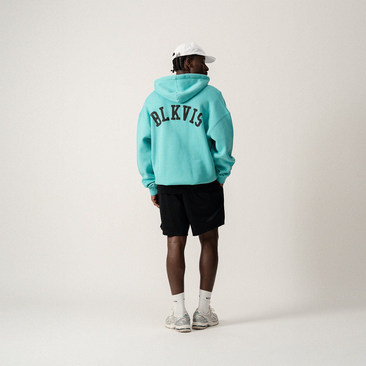 LOGO ZIP HOODY - BLUE TURQUOISE