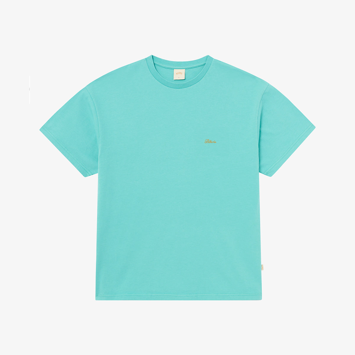 T-SHIRT AVEC LOGO SCRIPT - BLEU TURQUOISE