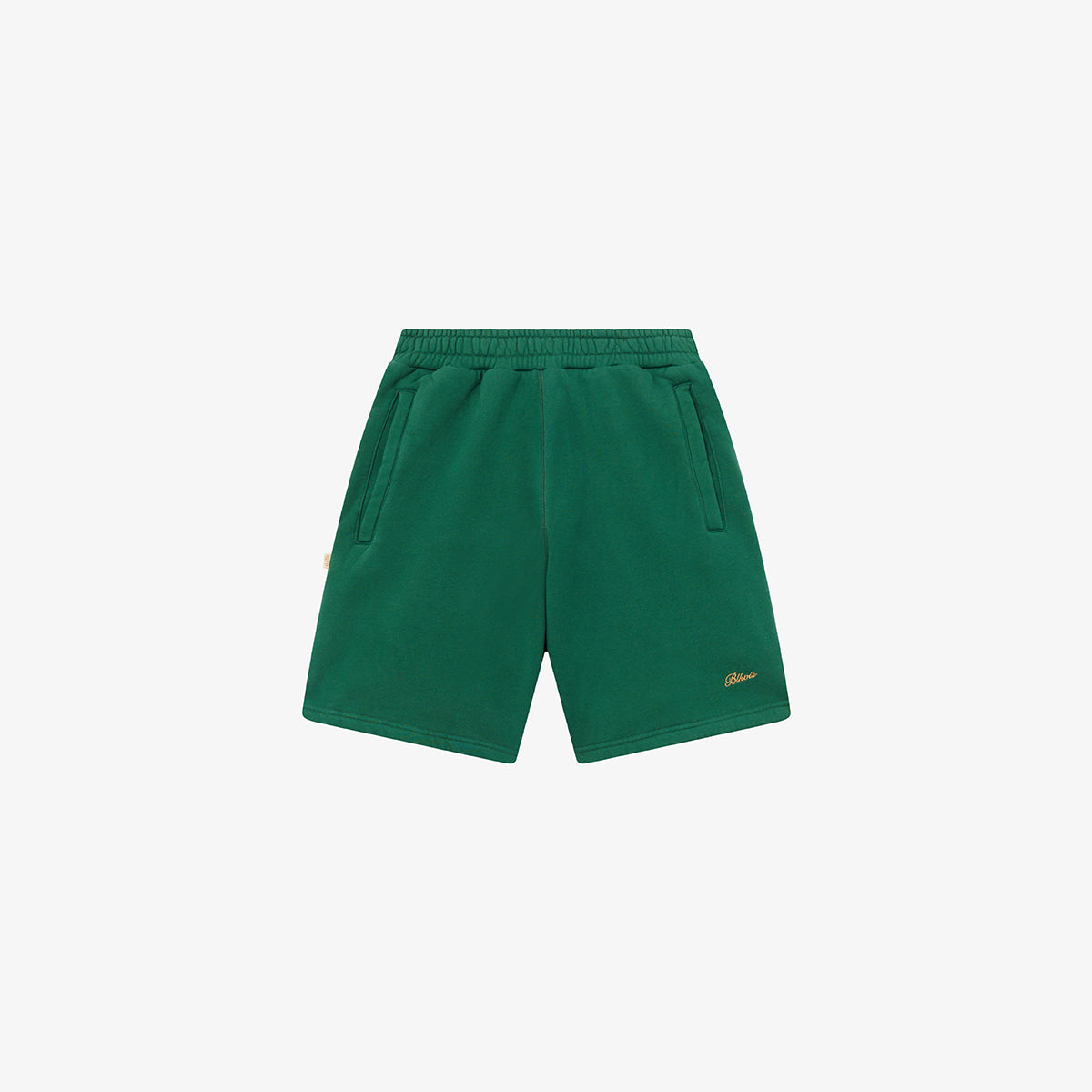 SHORT DE SWEAT AVEC LOGO SCRIPT - VERT CHASSEUR