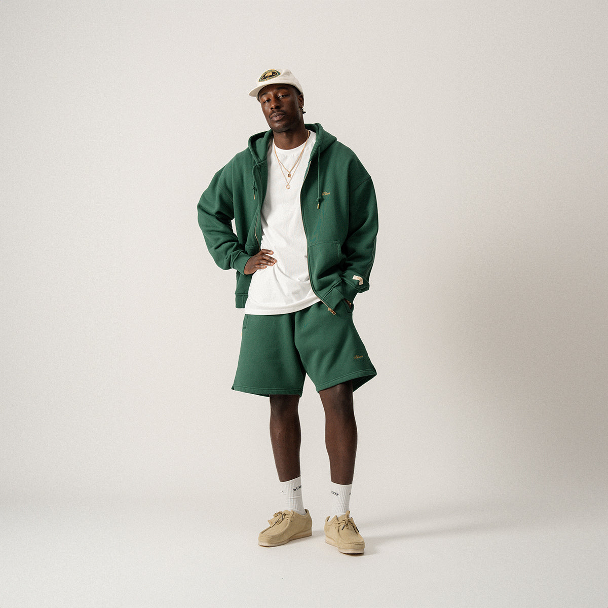 SCRIPT LOGO SWEATSHORTS - HUNTER GREEN