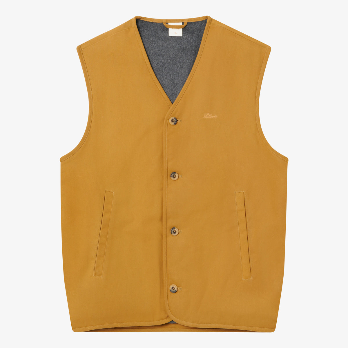 BLKVIS WAXED CANVAS VEST - TAPENADE
