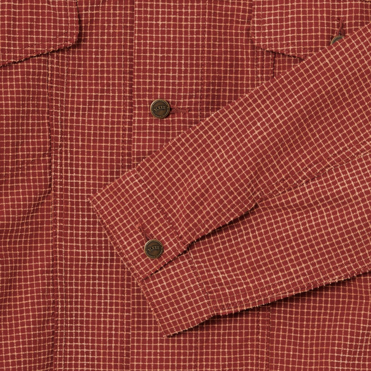 BLKVIS CHECKED CHENILLE JACKET - MADDER BROWN