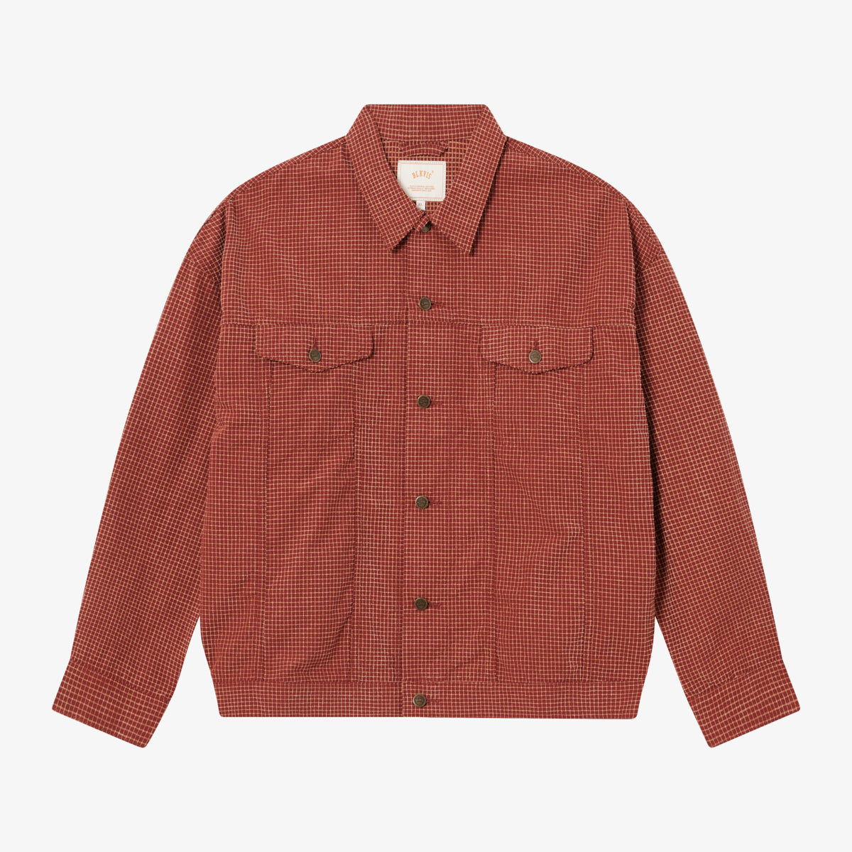 BLKVIS CHECKED CHENILLE JACKET - MADDER BROWN
