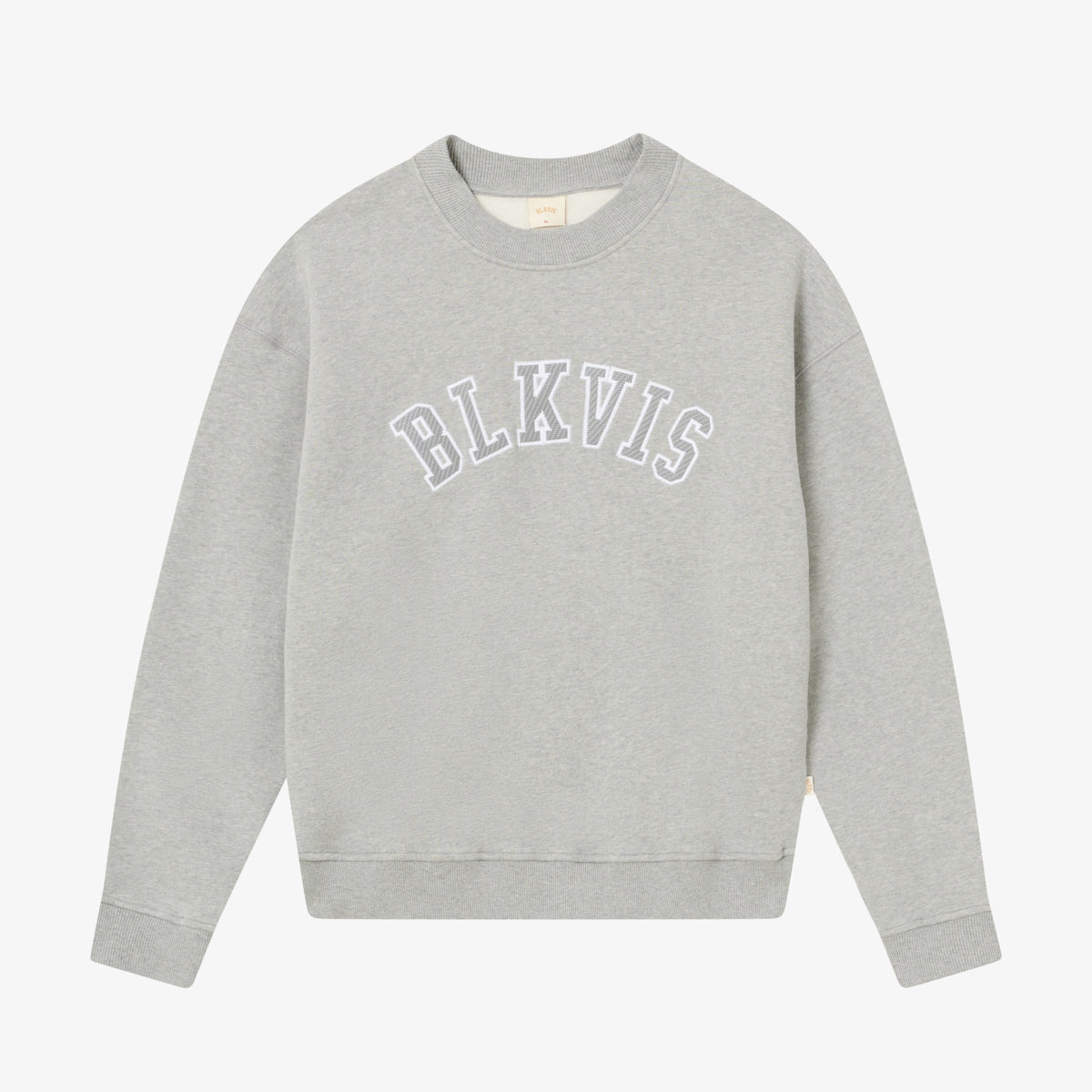 BLKVIS LOGO CREWNECK - MID GREY HEATHER