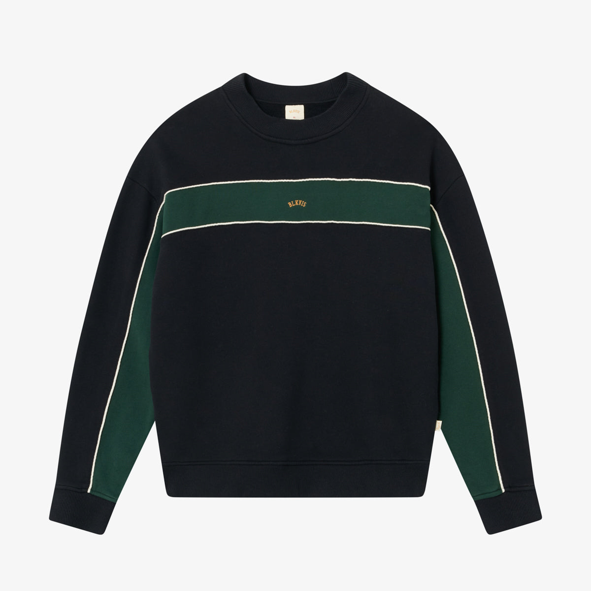 BLKVIS SCRIPT COLORBLOCK SWEATER - BLACK