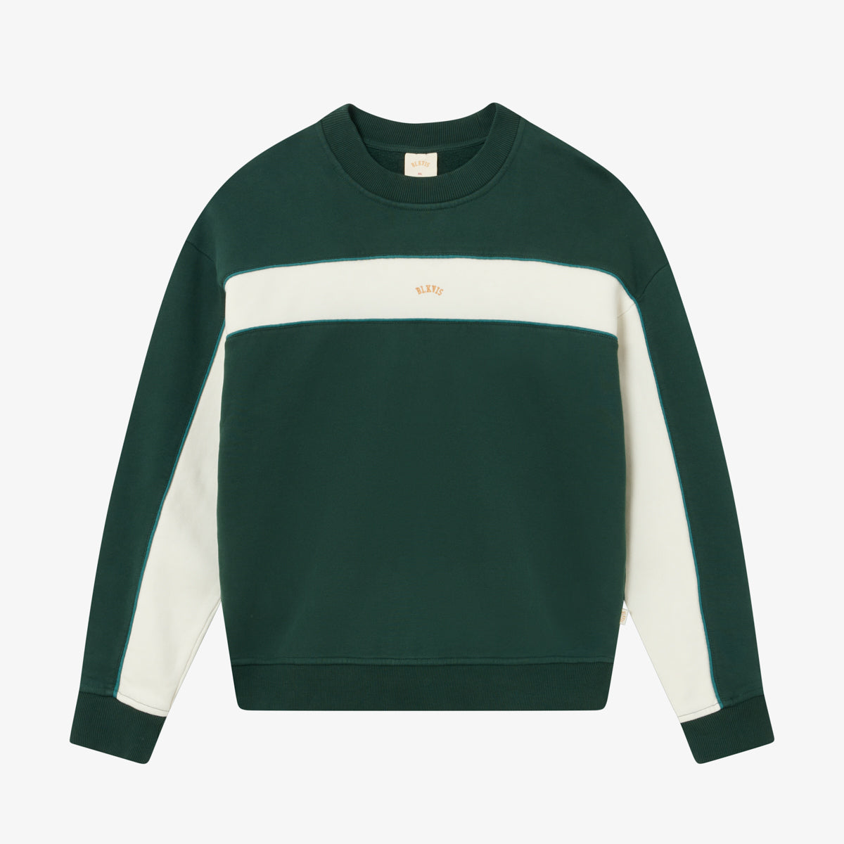 BLKVIS SCRIPT COLORBLOCK SWEATER - DARKEST SPRUCE