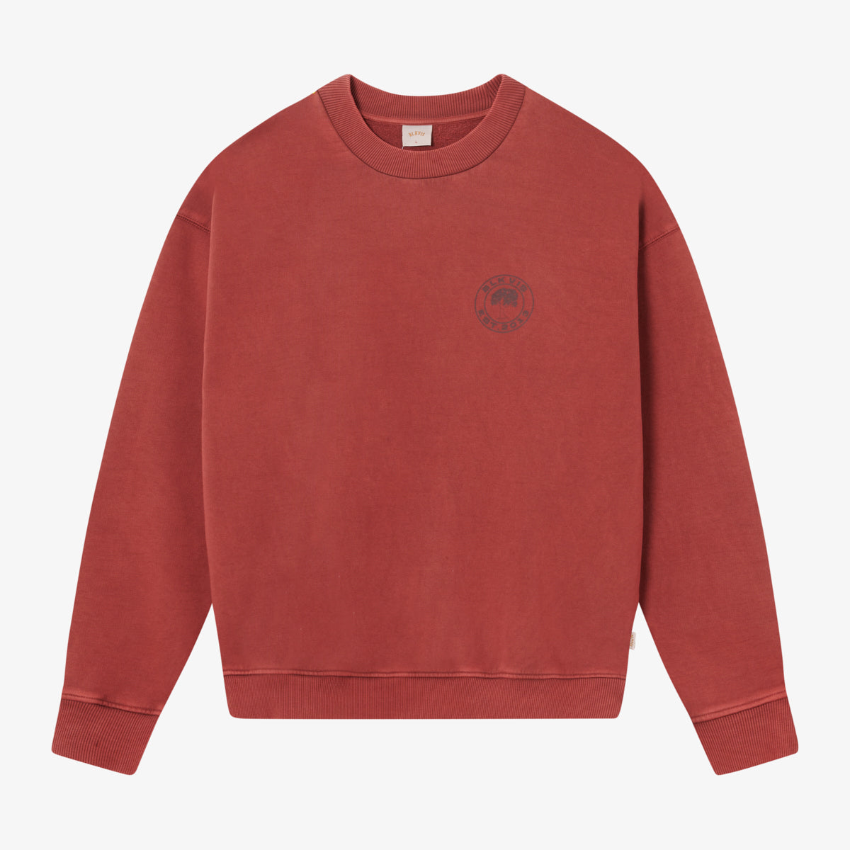 BLKVIS SOURCE GMT DYE CREWNECK - MADDER BROWN