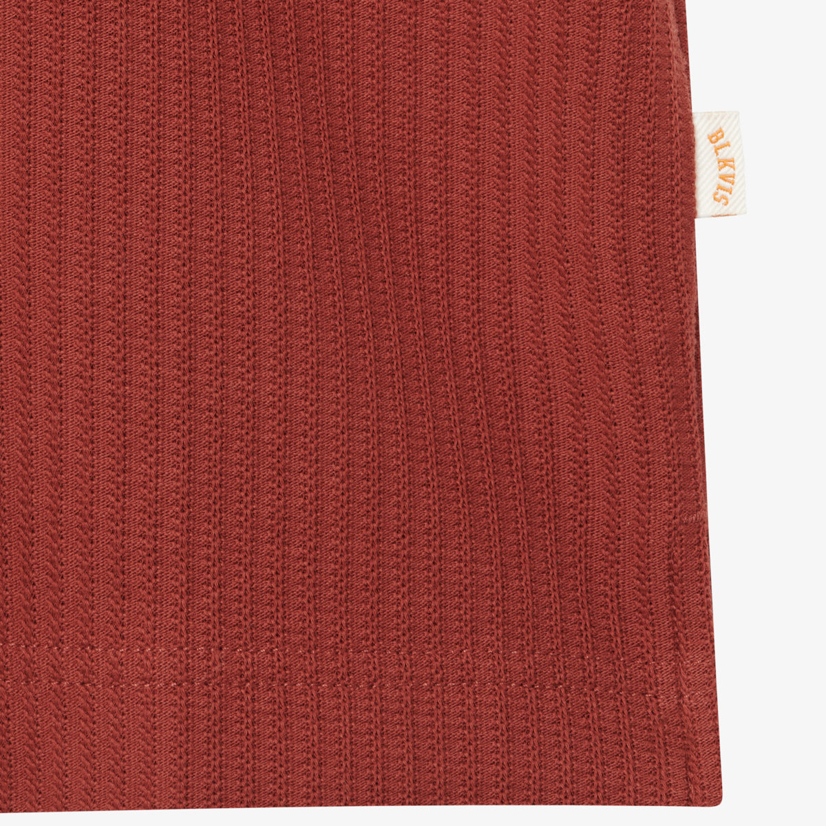 BLKVIS SCRIPT POINTELLE LONGSLEEVE POLO - MADDER BROWN