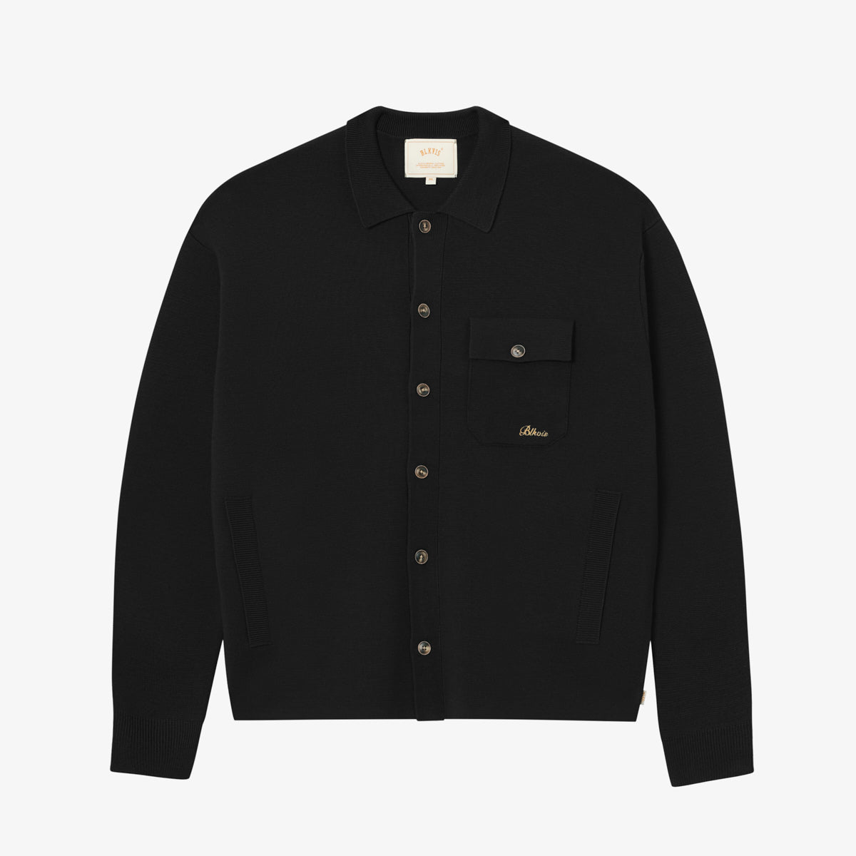 BLKVIS SCRIPT KNIT SHIRT - BLACK