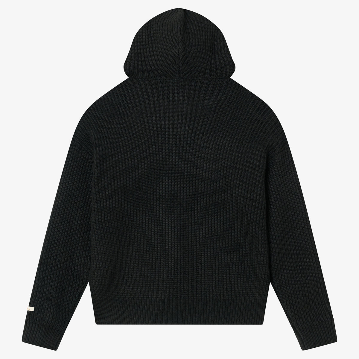 BLKVIS SCRIPT HEAVY KNIT HOODY - BLACK