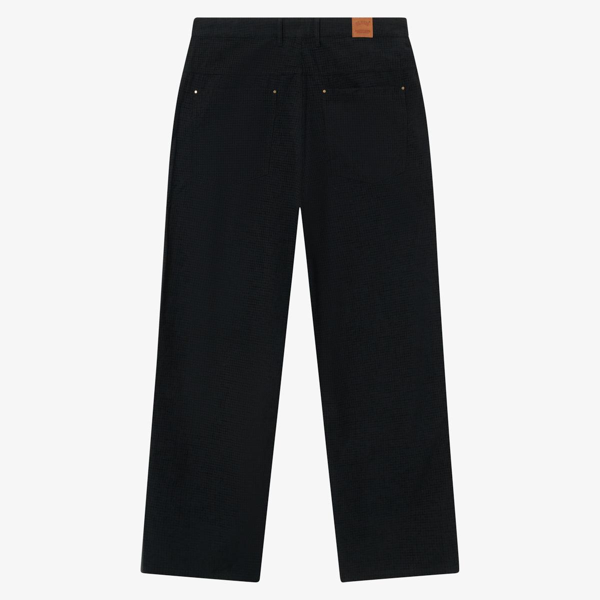 BLKVIS CHECKED CHENILLE PANTS - BLACK