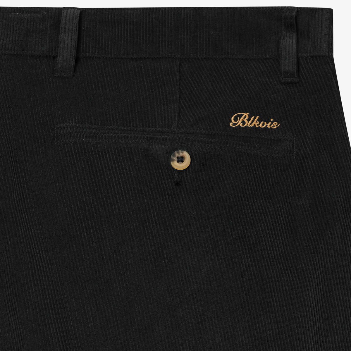 BLKVIS SCRIPT CORDUROY TROUSERS - BLACK