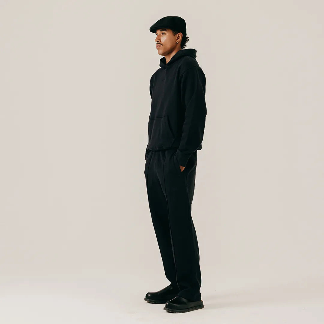 LETTERING SWEATPANTS - BLACK