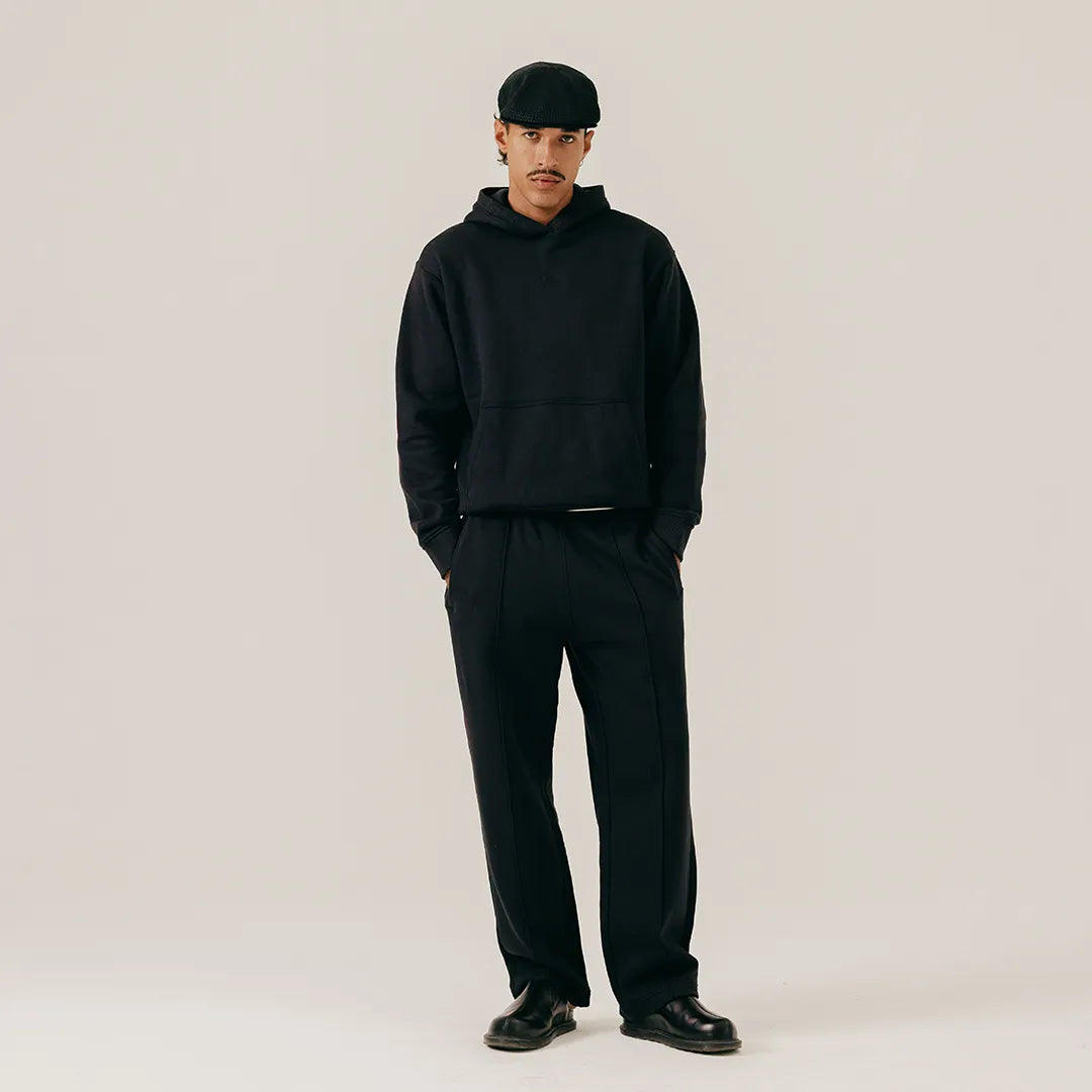 LETTERING SWEATPANTS - BLACK