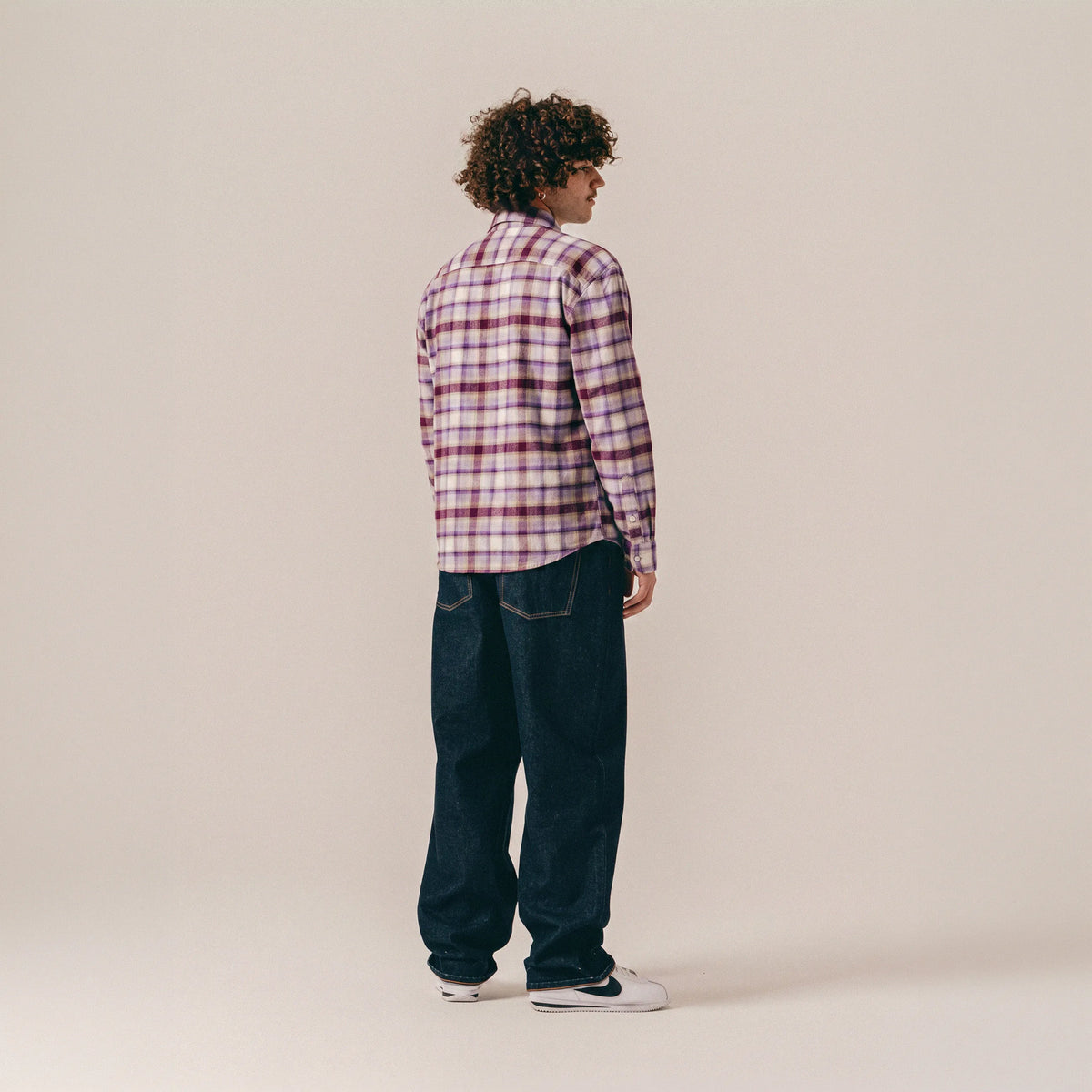 SHADOWCHECK FLANNEL SHIRT - PAPYRUS