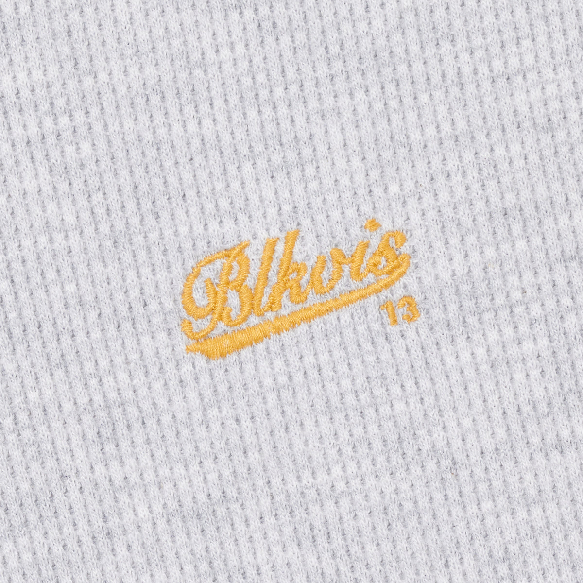 SCRIPT WAFFLE LONGSLEEVE - LIGHT GREY HEATHER