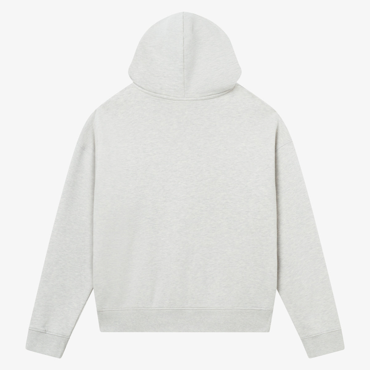 SCRIPT HOODY - ECRU GREY HEATHER