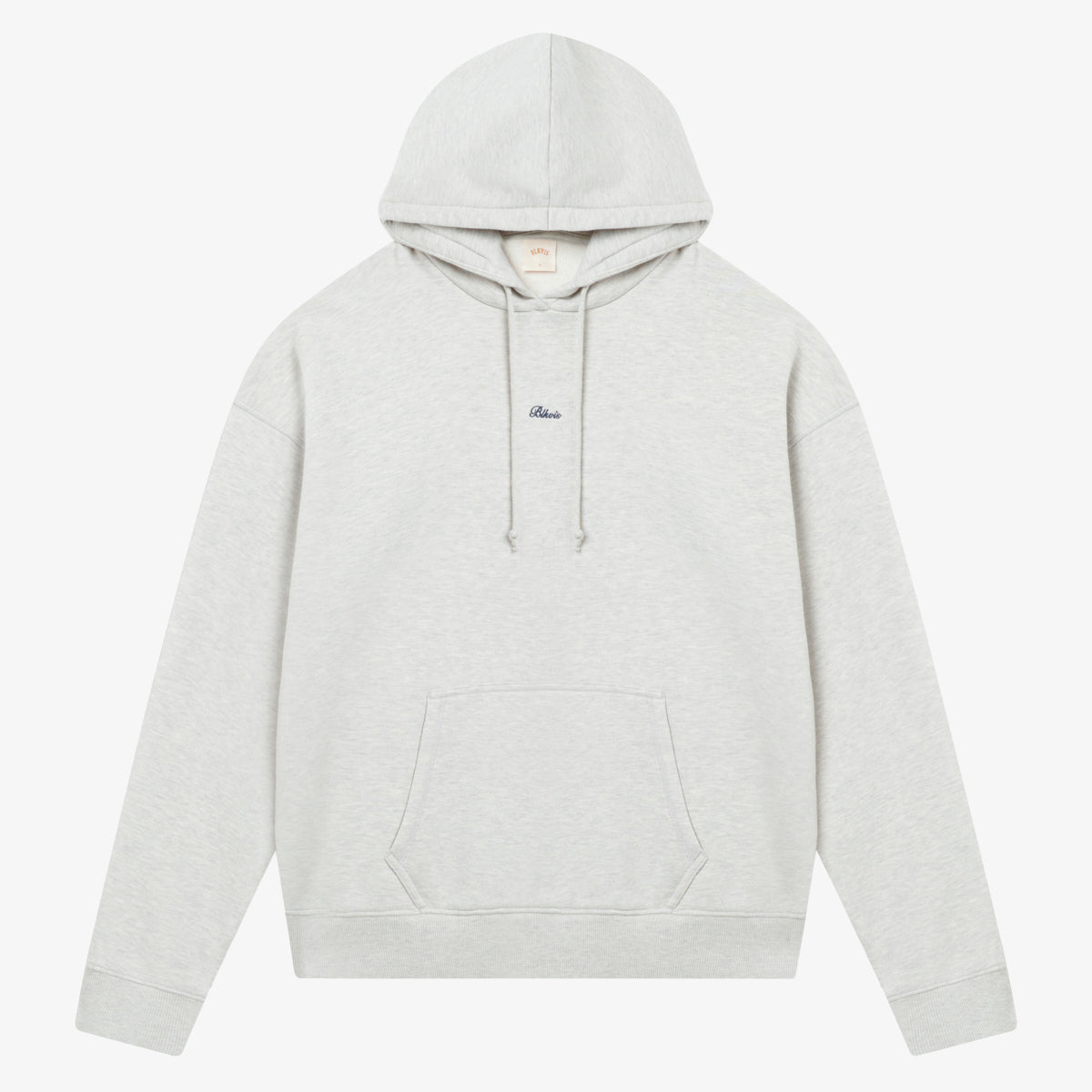 SCRIPT HOODY - ECRU GREY HEATHER
