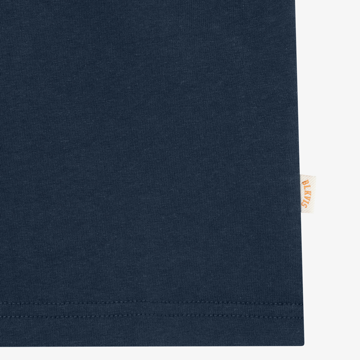 LINEN SCRIPT TEE - BLUEBERRY