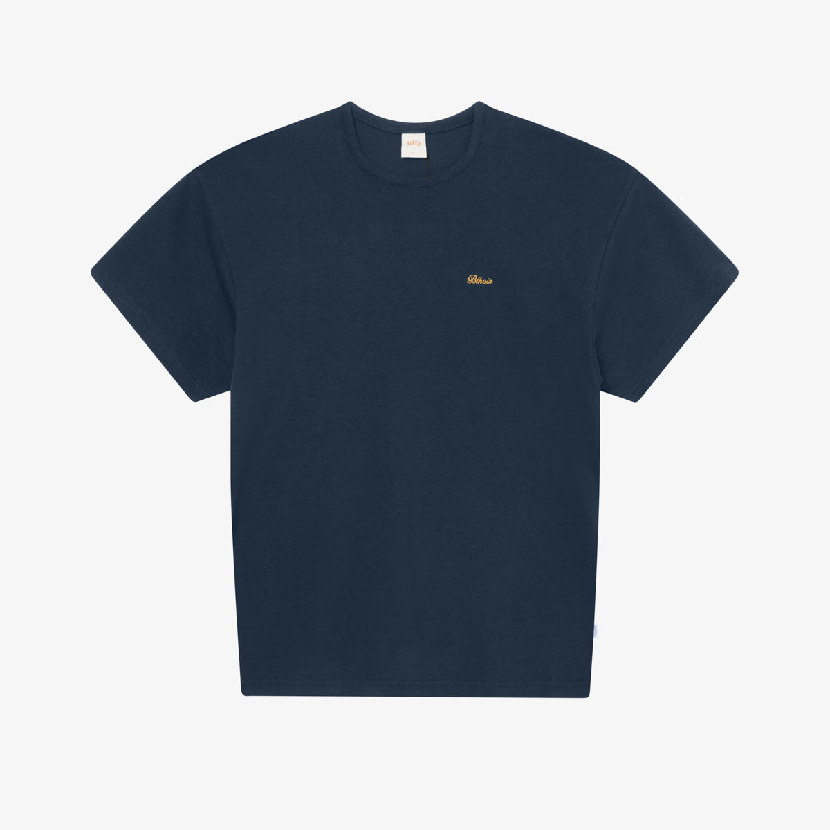 LINEN SCRIPT TEE - BLUEBERRY