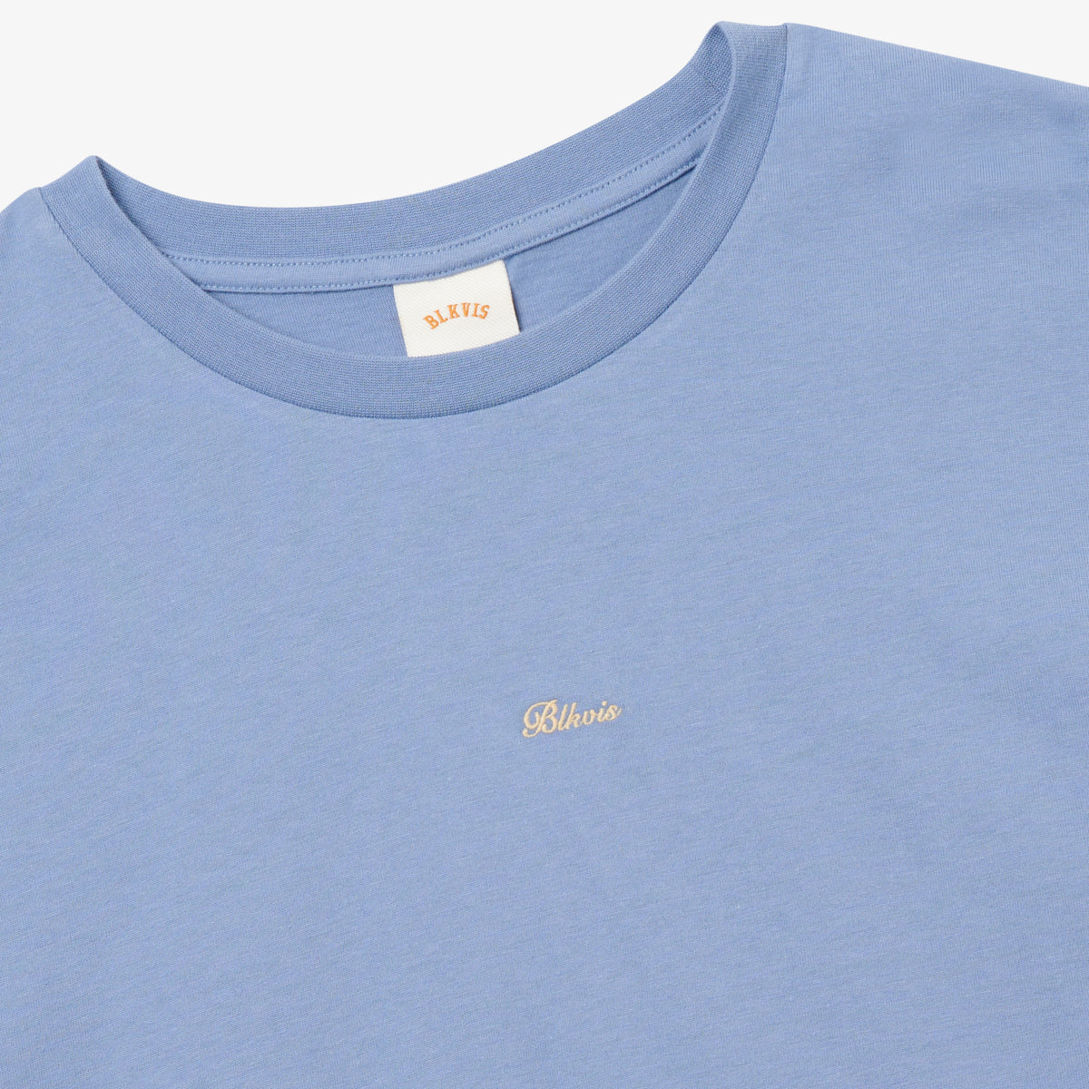 SCRIPT TEE - STONE WASH BLUE