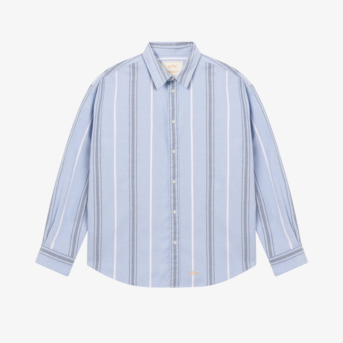 SCRIPT HEAVY SHIRT - STONE WASH BLUE