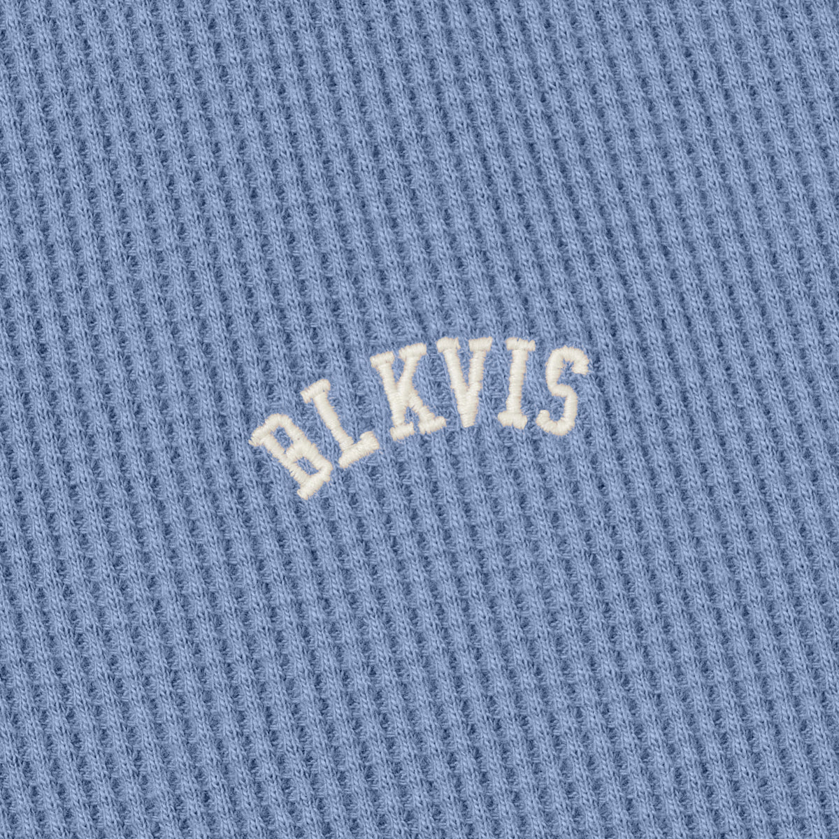 WAFFLE HENLEY - STONE WASH BLUE