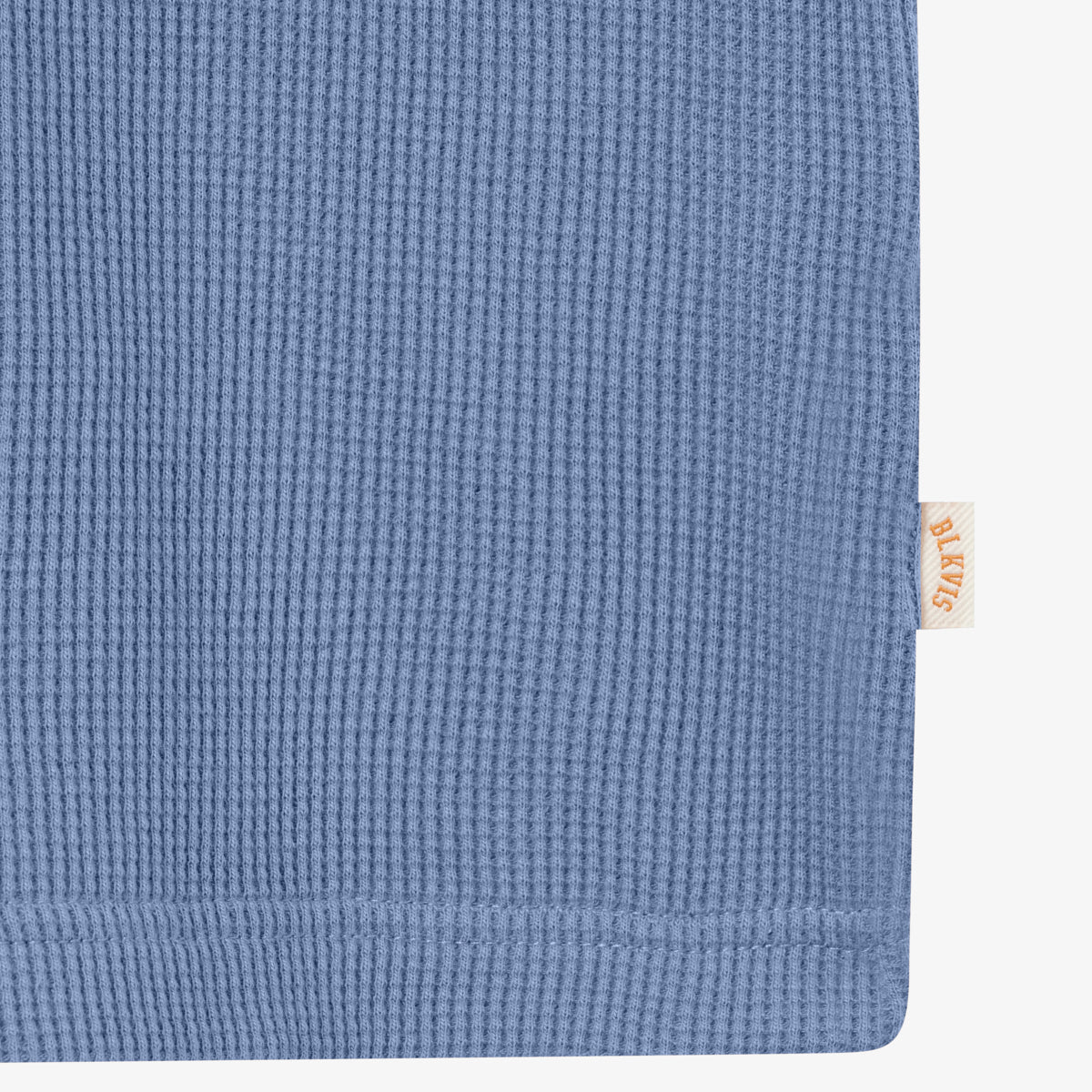 WAFFLE HENLEY - STONE WASH BLUE