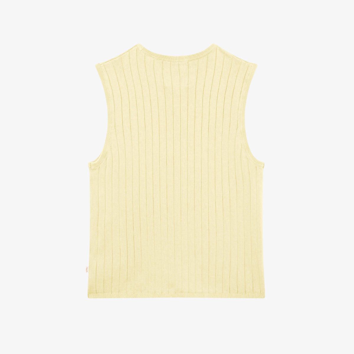 RIB KNITTED SLEEVELESS - FLAN