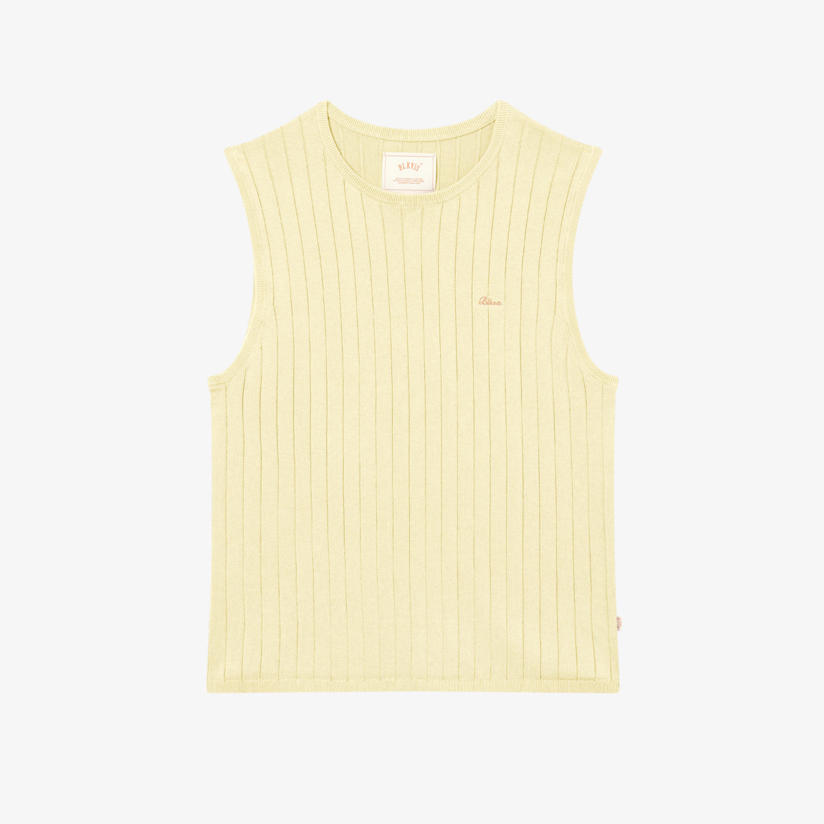 RIB KNITTED SLEEVELESS - FLAN
