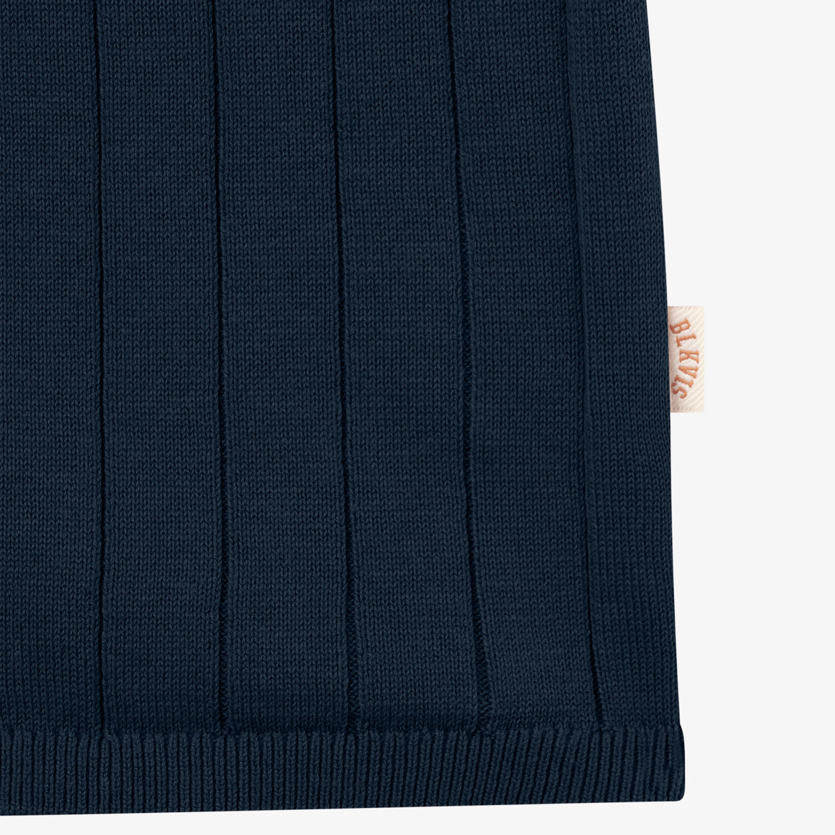 RIB KNITTED SLEEVELESS - BLUEBERRY
