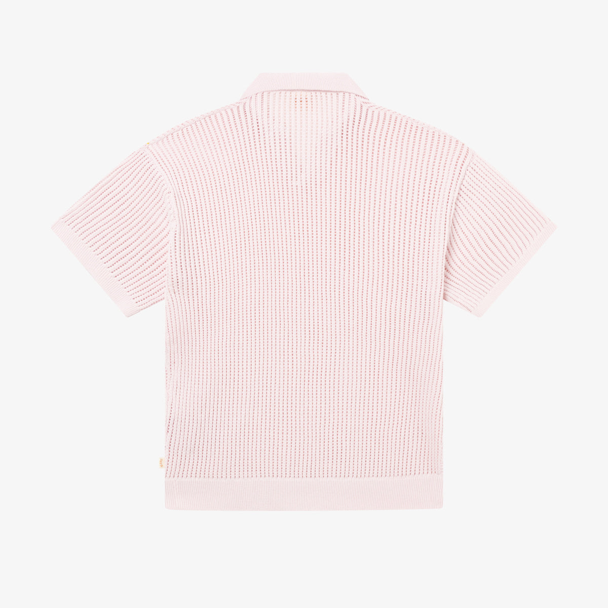 OPEN POINTELLE HENLEY POLO - CRADLE PINK