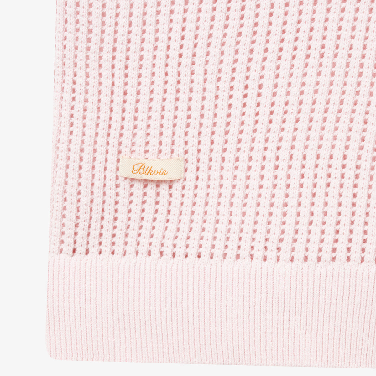 OPEN POINTELLE HENLEY POLO - CRADLE PINK