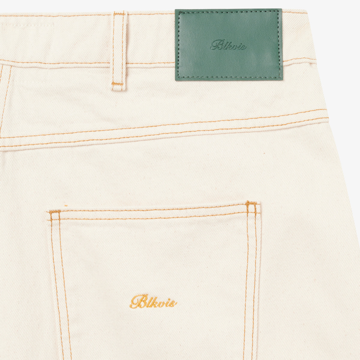 ECRU DENIM SHORTS - ECRU