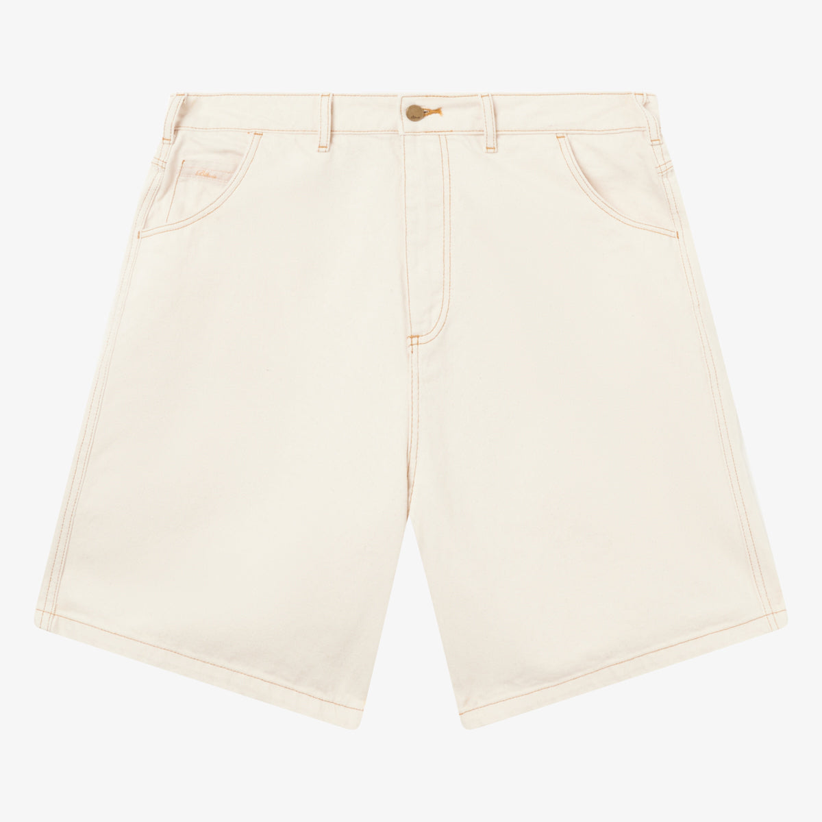 ECRU DENIM SHORTS - ECRU