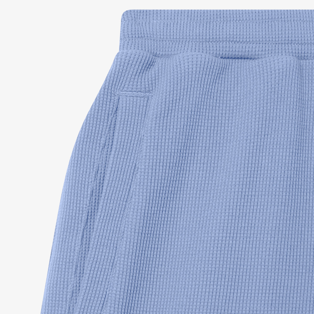 WAFFLE SHORTS - STONE WASH BLUE