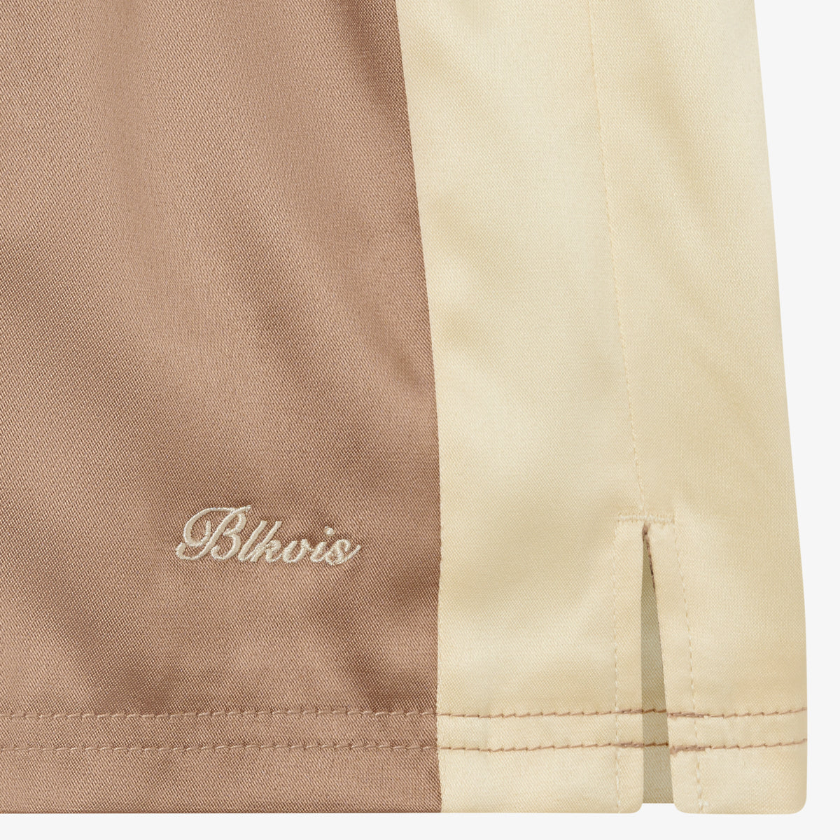 WASHED SATIN SHORTS - GINGER SNAP