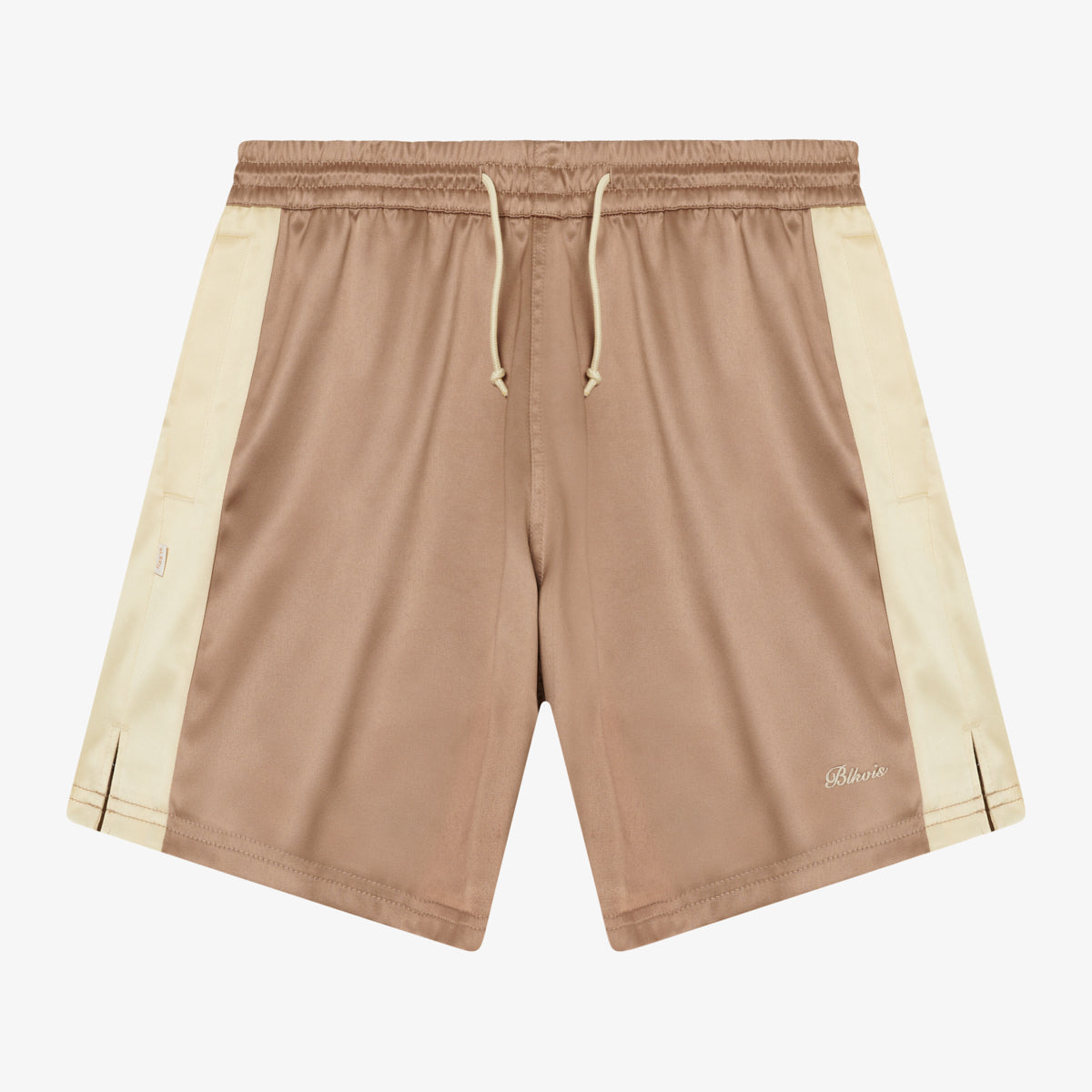 WASHED SATIN SHORTS - GINGER SNAP