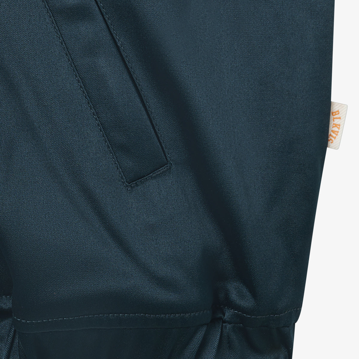 WASHED SATIN TRACK JACKET - BLUEBERRY