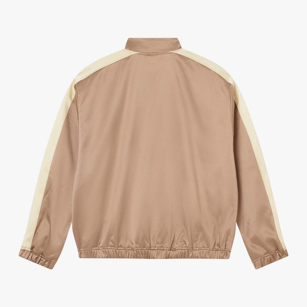 WASHED SATIN TRACK JACKET - GINGER SNAP